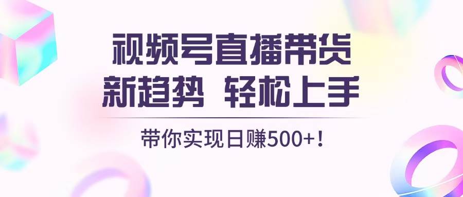 （13370期）视频号直播带货新趋势，轻松上手，带你实现日赚500+-古龙岛网创