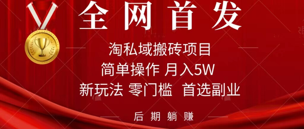 （7473期）淘私域搬砖项目，利用信息差月入5W，每天无脑操作1小时，后期躺赚-古龙岛网创