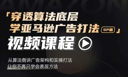 穿透算法底层，学亚马逊广告打法SP篇，从算法侧讲广告架构和实操打法，让你不再只学会表层方法-古龙岛网创