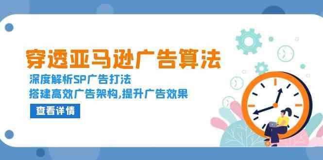 穿透亚马逊广告算法，深度解析SP广告打法，搭建高效广告架构,提升广告效果-古龙岛网创