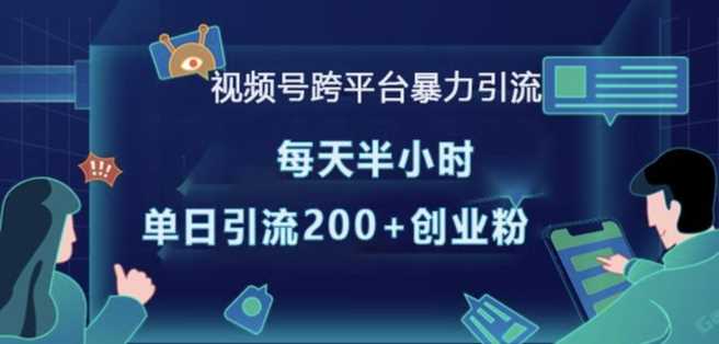 视频号跨平台暴力引流，每天半小时，单日引流200+精准创业粉-古龙岛网创