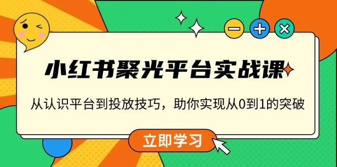 （13775期）小红书 聚光平台实战课，从认识平台到投放技巧，助你实现从0到1的突破-古龙岛网创