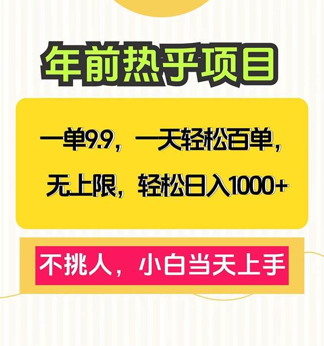 （13795期）一单9.9，一天百单无上限，不挑人，小白当天上手，轻松日入1000+-古龙岛网创