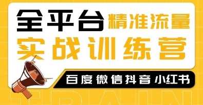 全平台精准流量实战训练营，百度微信抖音小红书SEO引流教程-古龙岛网创