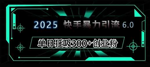 2025年快手6.0保姆级教程震撼来袭，单日狂吸300+精准创业粉-古龙岛网创