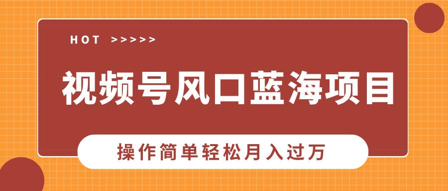 （13945期）视频号风口蓝海项目，中老年人的流量密码，操作简单轻松月入过万-古龙岛网创