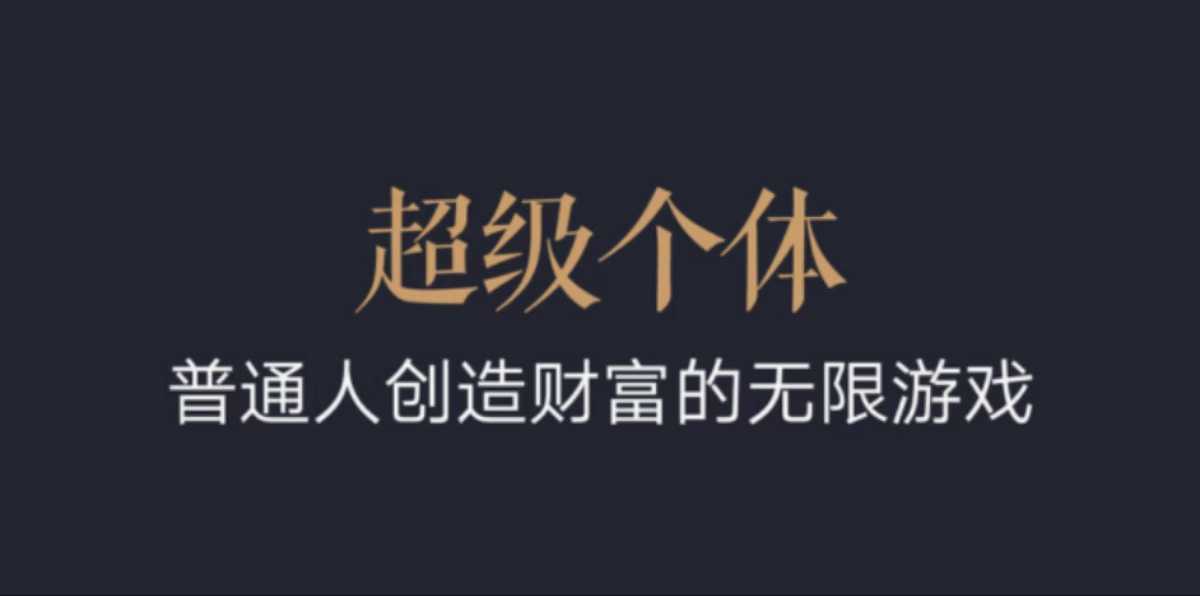 超级个体：2024-2025翻盘指南，普通人创造财富的无限游戏-古龙岛网创