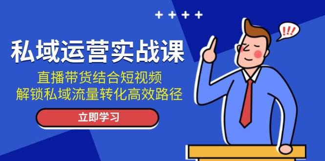 （13587期）私域运营实战课：直播带货结合短视频，解锁私域流量转化高效路径-古龙岛网创