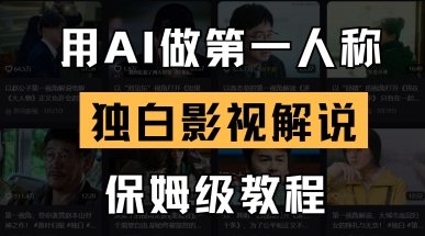 用AI做第一人称独白影视解说，手把手教学，保姆级教程-古龙岛网创
