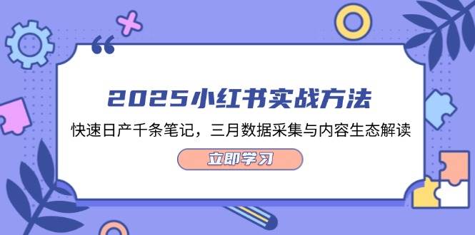 （14347期）2025小红书实战方法，快速日产千条笔记，三月数据采集与内容生态解读-古龙岛网创